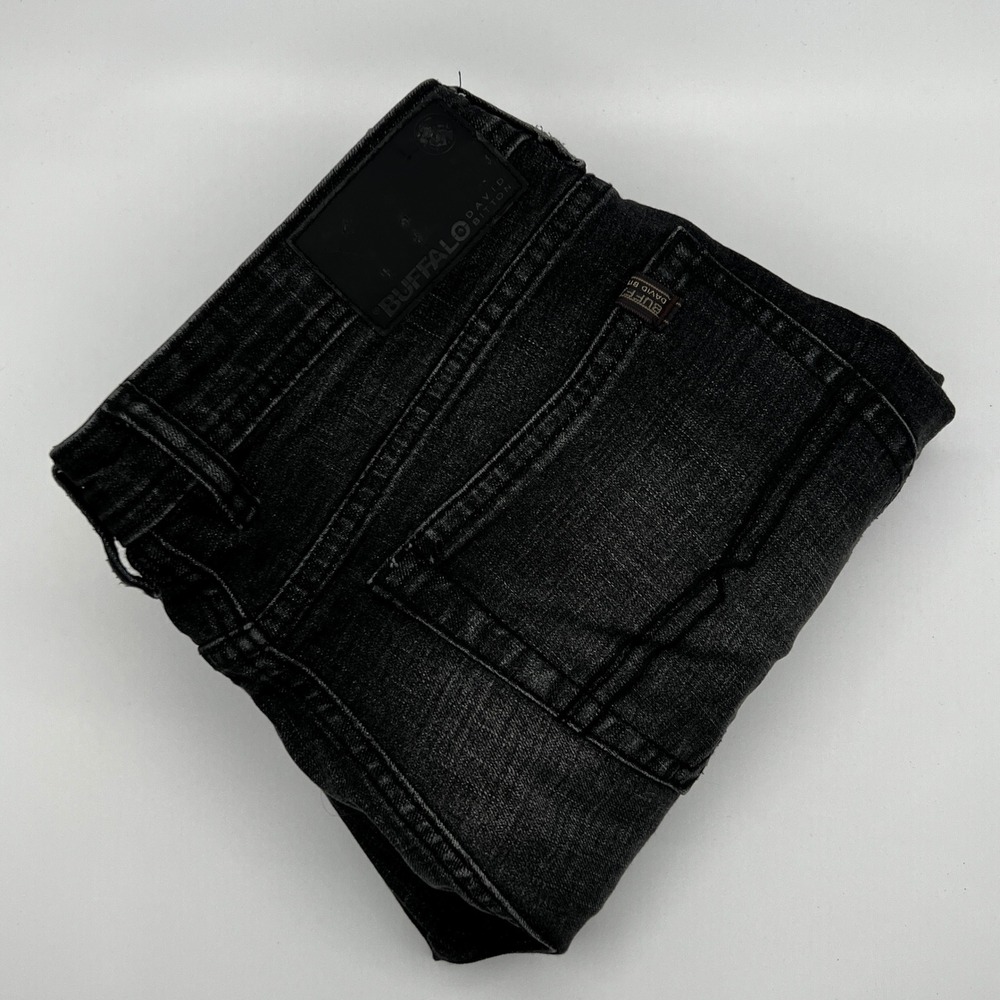 Buffalo Jackson Jeans Mens 32x29 Black Excellent Straight Stretch Faded Denim - Picture 1 of 9